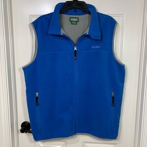 L.L. Bean Full Zip Fleece Vest Men's XL Regular Blue Gray